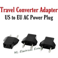 #Travel Adapter Plug Charger Converter US/USA to EU Adapter 125V-250V 6A