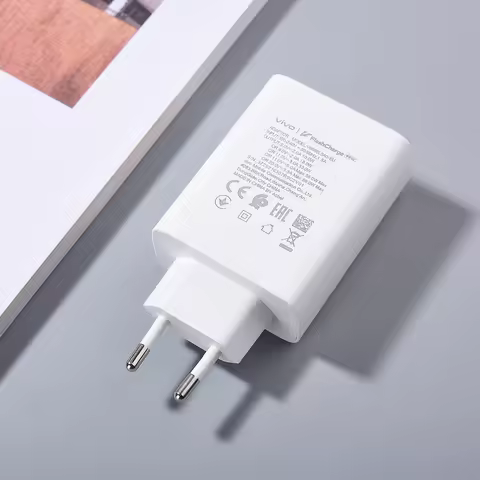 Original Vivo 66W EU Fast Charger FlashCharge 2.0 Adapter Type C Cable For VIVO X80 X70 X60 S18e S17