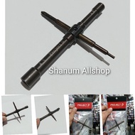 REP TAMIYA SHOCK KEY MULTI TOOLS PROJECT D LOCKNUT KEY/ 4.0 - 4.5MM HEX + SCREW