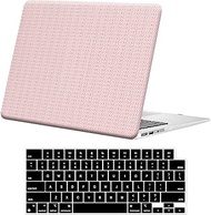 SaharaCase - Apple MacBook Air 13.6" M2 Chip Laptops Woven Laptop Case with Silicone KeyPad Cover Woven Fabric, Snap-On, Anti-Slip Grip (Pink)
