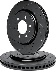 R1 Concepts Front Brake Rotor Kit |Brake Rotors| Brake Disc |Drilled and Slotted WHPN1-76026