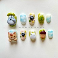 [WONDERNAIL] Totoro and Friends Set - PRESS ON NAILS/PRESS ON NAIL/ FAKE NAILS /FAKE NAIL FAKE NAIL/