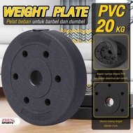 Zhen SPORT PVC WEIGHT PLATE WEIGHT TRAINING PLATE DUMBBELL BARBEL PLATE 20KG - PVCWP 20KG DUMMBELL W