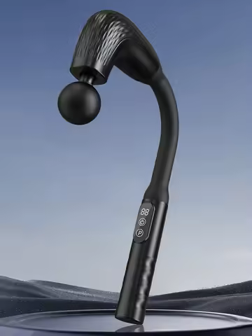 Curved Head Fascial Gun Multi Functional Muscle Massager Bending Fascia Gun to Relax the Neck Leg an