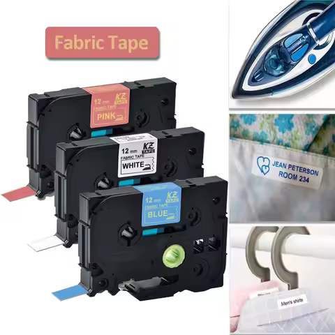 12mm*3m FA231 FAE34 FA534 Fabric Iron On Label Tape for TZeFA3 TZe-FA231 Brother P-touch PT-P710BT P