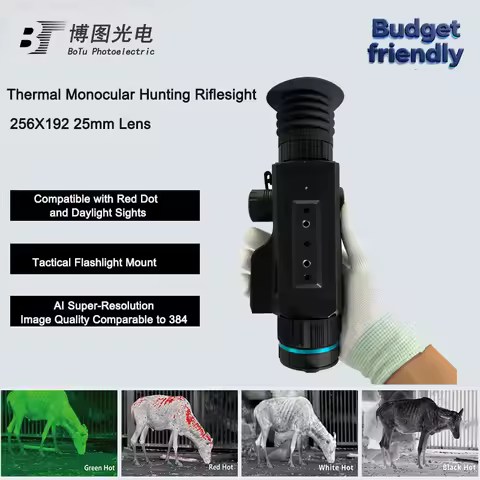 Hunting Rifle Scope Hunting Night Vision Riflescope with Clip-on Attachment Laser IR 905nm 256/384 R