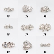 Hijab Chin Brooch / Crystal Hijab Brooch / Premium Silver Pearl Brooch 73-81