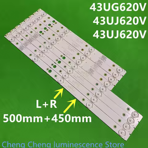 LED backlight strip 4/5 lamp for LG 43"TV CRH-A4330300104L6CNRev1.0 CRH-A4330300105R6CNRev1.0 LED 43