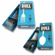 6Pcs Thick Stainless Steel Tablespoons + 6 Dinner Forks