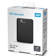 ฮาร์ดดิสก์ WD Elements HDD 2TB 1TB Portable Hard Drives USB 3.0 Harddisk External Black
