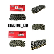 YAMAHA ORING CHAIN BLACK GOLD RANTAI CHAIN HITAM EMAS 415-132L 428-132L 415 428 MAGIC BOY RCB