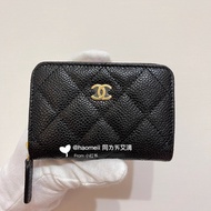 Chanel 經典ㄇ拉鍊金釦零錢包 卡包 名片夾