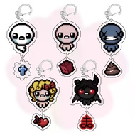 Acrylic Keychain The Binding of Isaac Pixel Art Isaac Game Bag Pendant 5.5cm Double Layer Thick Keyr