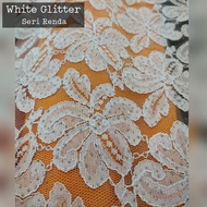 SERI RENDA Kain Lace White Glitter Bidang 60"
