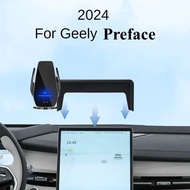 2024 For Geely Preface Car Screen Phone Holder Wireless Charger Navigation Modification Interior 13.