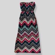 BNWT Multicolored Tube Maxi Dress 90s Y2K