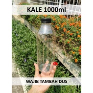 SET (Bottle + Lid) - Beautiful Kale Juice Coffee Tea Bottle 1L 1 L 1liter 1000 ML 1000ml water bottl