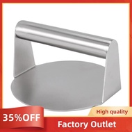 Stainless Steel Burger Press Round Smash Burger Press with Handle for Flat Top Grill Cooking, Grill 