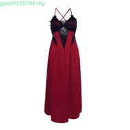 night dress sexy 睡裙冰絲 Fei Yun baju tidur seksi baru sutera ais renda piyama wanita suspender gaun pa