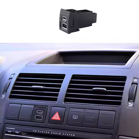 1PC Car Charger Socket 12V/24V Dual QC3.0 PD Type C Charging Outlet Power Adapter Phone For VW Volks