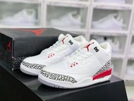 Nike Air Jordan 3 喬丹3代籃球鞋｜顏色 白｜ 紅 ｜尺碼 36 36.5 37.5 38 38.5 39 40 40.5 41 42 42.5 43 44 44.5 45 46