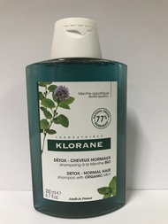 แชมพู Klorane Organic Water Mint - Detox Shampoo for all Hair Types ป้องกันมลภาวะพร้อมออร์แกนิค อควา