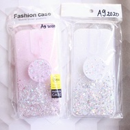 HP YKCS 0299 oppo A5 2020 A9 2020 A92020 soft case pop socket jelly casing glitter clear pinkhp