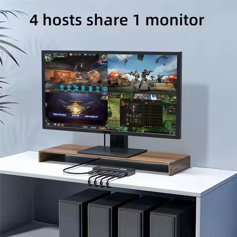 A37T-1080P Screen Seamless Switcher 4K -Compatible Quad Multi Viewer 4 In 1 Out For PS4 Camera PC TV