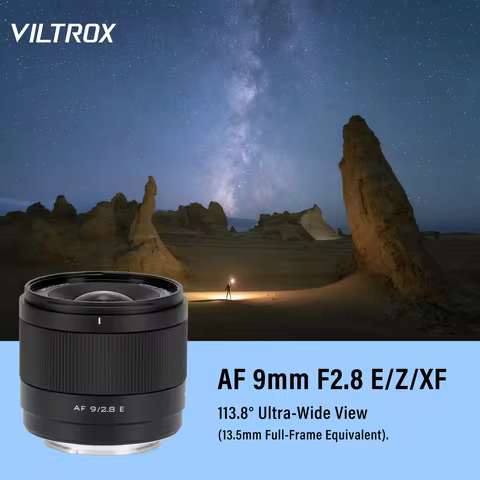 VILTROX AF 9mm F2.8 Air APS-C Cameras Auto Focus Large Aperture Prime Lens For Sony E Fujifilm XF Ni