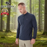 Men's Long-Sleeved Hiking Shirt Model MH500 (Dark Blue) QUECHUA
