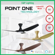 PO Eco Fan Cyclone Vspec-III Smart Wifi Enabled 46" / 52" Ceiling Fan with Dimmable LED Light and Remote