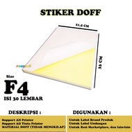 F4 Sticker Paper contains 30 sheets / F4 Doff Sticker Paper / F4 Sticker Paper / F4 Doff Sticker