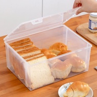 AT-🛫Bread Crisper Refrigerator Steamed Bread Toast Storage Box Kitchen Flour Bucket Vegetable Grains Sealed Box G3XS
