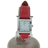 HERMES womens watches quartz wrist watch analogues Leather White Red HH1.210 H Direct from Japan Sec