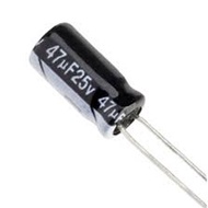 Electrolytic Capacitor / E-Cap : 47uF 25V