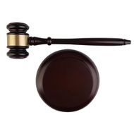 Wooden Judge's Gavel Auction Hammer with Sound Block Durable Craft Lawyer Judge Auction Hammer