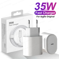 Bộ sạc nhanh 35W chính hãng cho Apple cho iPhone 14 13 12 11 Pro Max cáp sạc USB-C nhanh phụ kiện đi
