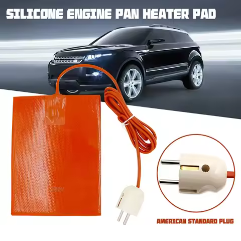 300W 110V/220V Car Engine Oil Pan Sump Tank Heater Pad With US/EU Plug Engine Oil Tank Waterproof Si