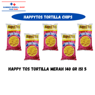 [PAKET HEMAT ISI 5] HappyTos Tortilla chips Original Merah 140 Gr PROMO MURAH