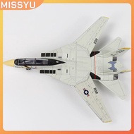 MISSYU 1:72 Scale F-14 Tomcat Fighter Jet Model - White & Black ABS Plastic Aircraft With Detailed D
