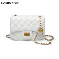 FB4 JASMIN NOIR Plaid Quilted Women's Sling Bag Fashion Chain Flap Messenger Bag