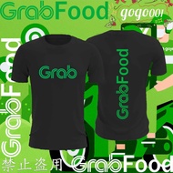 Baju Sulam Grab Simple Grab Food RIDER T-Shirt Ready Stock Baju Grab Food Delivery Pure Cotton Short