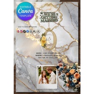 Editable Wedding Invitation Digital Product–Instant Download & Customizable in Canva-Soft Copy Only