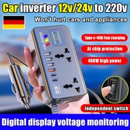 【Voltage monitoring】12v/24v-220v car inverter 12v to 220v charger USB Tape-c fast charging car charg