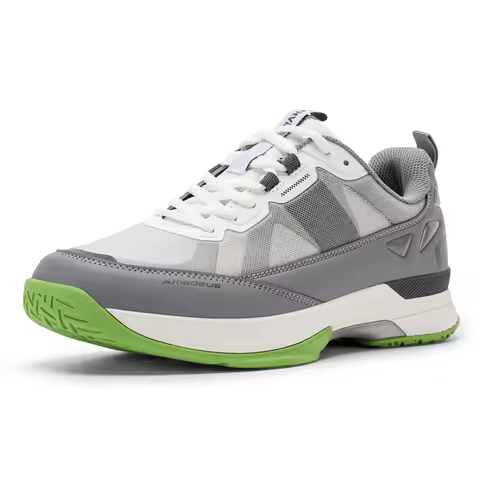 FitVille Table Tennis Shoes Casual Pickleball Sports Shoes for Men Sneaker Breathable All Court Base