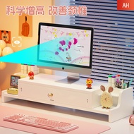 [48H Shipping] Computer height-adjustable stand for office with drawers, desktop storage rack, monit