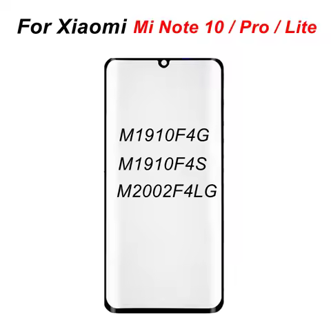 Front Outer Glass For Xiaomi Mi Note 10 Pro Note10 Lite Touch Screen Glass Panel Replacement CC9 Pro
