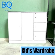 Du Qin Kid's Wardrobe 3 doors with 3 drawers Almari Baju Kanak-Kanak Almari Pakaian 3 Pintu