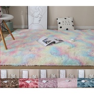 Living Room Carpet Bedroom Carpet Soft Tie-Dye Floor Mat Bedroom Bedside Carpet Bathroom Absorbent F