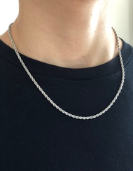 Ongpin Gold 925 Silver Italy Chain OUBLE CUBAN Necklace - Stainless Steel 925 Set - Non-Tarnish Acce